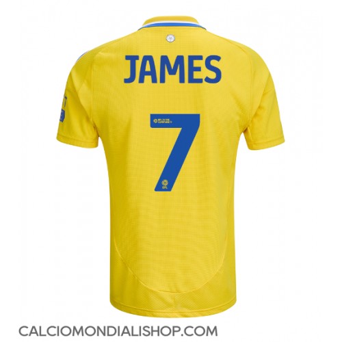 Maglie da calcio Leeds United Daniel James #7 Seconda Maglia 2024-25 Manica Corta